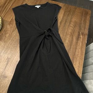 Nine West Black Tie-Front Dress Sz M Casual Comfy Chic